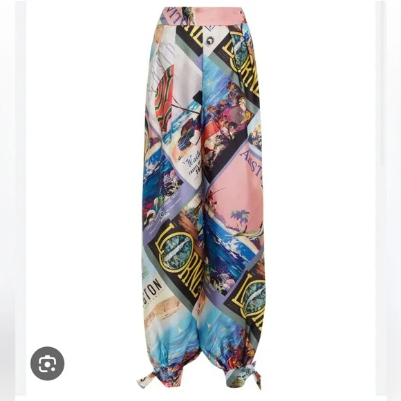 Zimmermann Multicolor Graphic Wide-Leg Pants - Picture 3 of 6